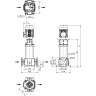 Вертикальный многоступенчатый насос WILO HELIX FIRST V 1607-5/25/E/S/